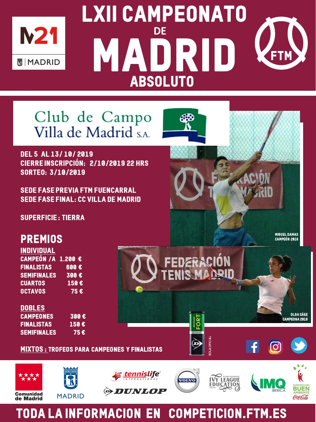 LXII Campeonato de Madrid absoluto de tenis CCVM